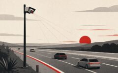 Ilustração: Câmeras com IA vigiam celular e cinto na SP-310 em Rio Preto