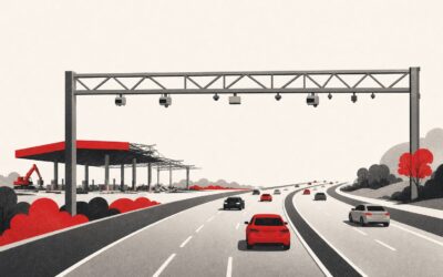 Ilustração: Ecovias anuncia substituição de praças de pedágio por sistema eletrônico