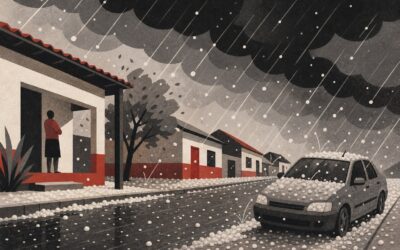 Ilustração: Vídeo registra chuva de granizo em Rio Preto e região