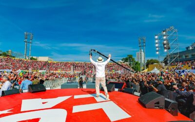 Presidente Luiz Inácio Lula da Silva durante lançamento de sua campanha em São Bernardo do Campo (SP)